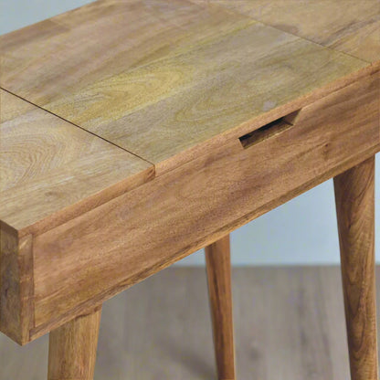 Cut-Out Natural Mini Dressing Table: Oak-ish Finish