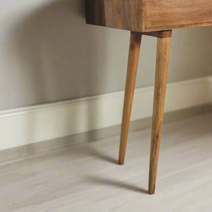 Cut-Out Natural Mini Dressing Table: Oak-ish Finish