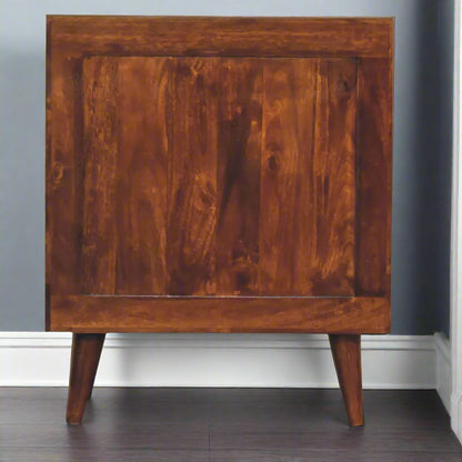 Chestnut Pineapple Carved Cabinet