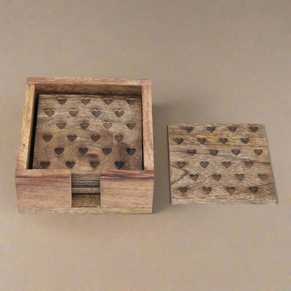 Heart Design Coaster Set Of 4