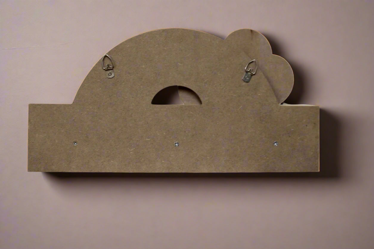 Rainbow and Cloud Shelf with Hooks