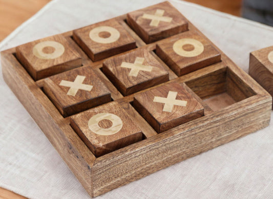 Wooden Tic Tac Toe Game 24cm