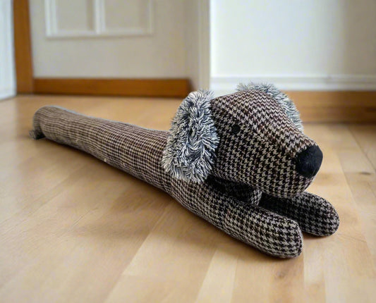 Sausage Dog Draft Excluder - Grey 85cm