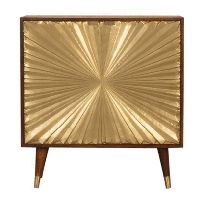 A GIF showing all views of the elegant Manila Gold Cupboard.