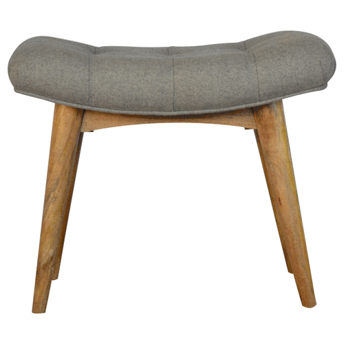 Animated GIF rotating the stool to display all angles and fabric texture