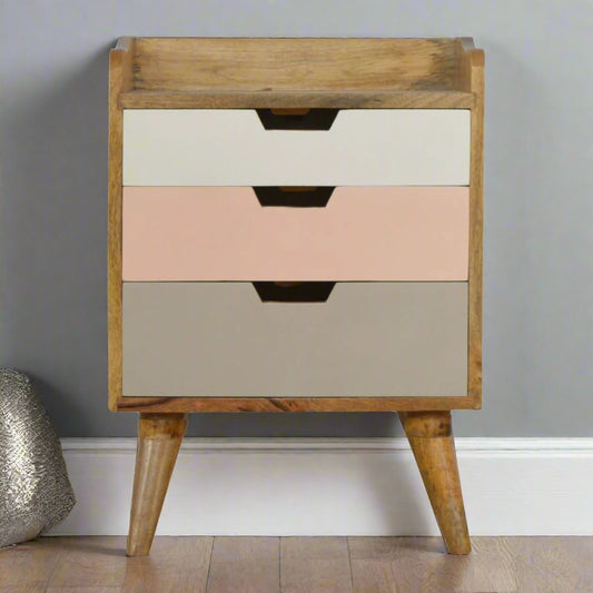 Pink Hand Painted Cut-Out Drawer Set