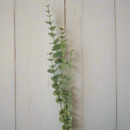 Large artificial cineraria eucalyptus spray with silvery green leaves