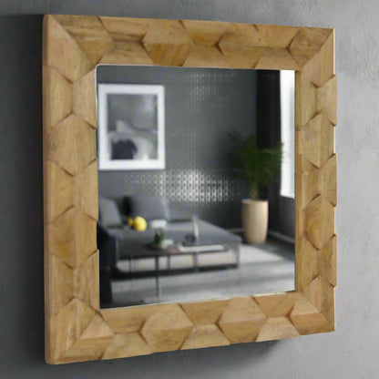 Pineapple Carve Square Mirror