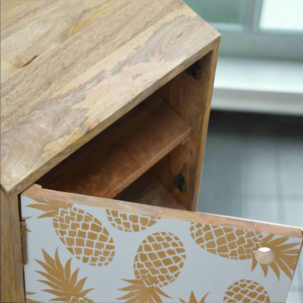 Pineapple Screen Print Small Cupboard
