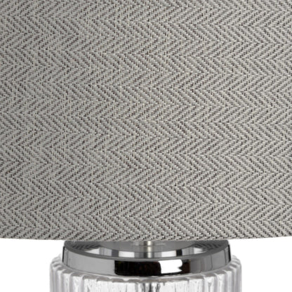Zoomed-in view of the lampshade texture on the Roma table lamp.