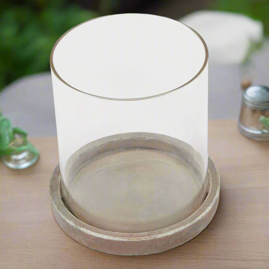 Top-down angle of the lantern showing the small interior space for a candle.